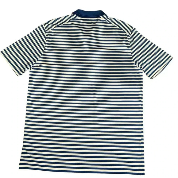 Nike Golf Dri-Fit Polo Size Medium Blue and White Striped Great Condition Used - Picture 8 of 9